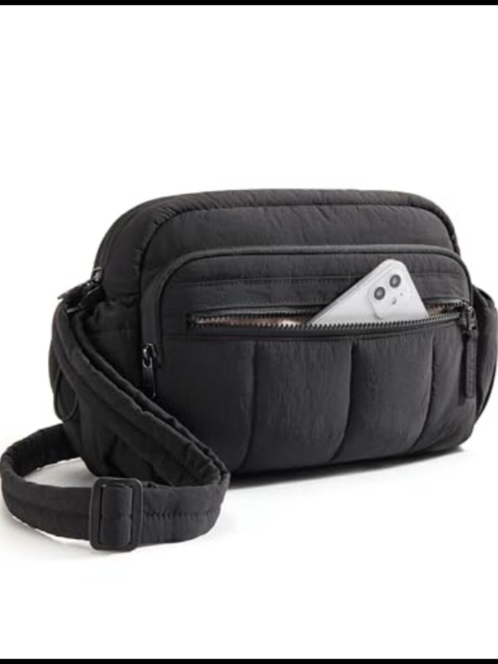 Puffy Quilted Crossbody Bag RFID Wallet Purse Travel